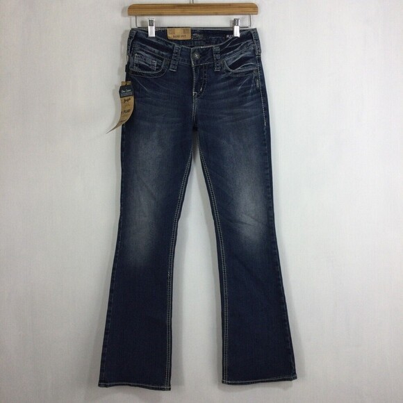 Silver Jeans Co Suki Mid Bootcut Dark Wash Stretch Denim Jeans Blue Size W26/L31 - Picture 5 of 6